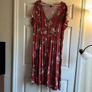 Torrid Orange Floral Dress